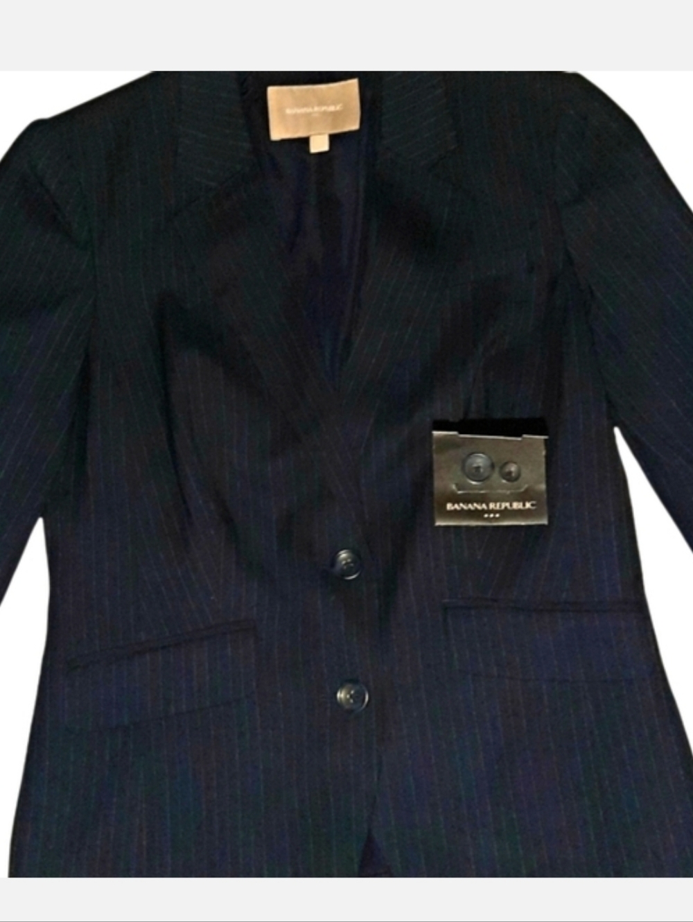 Banana Republic Pinstripe Blazer - NWOT - Extra Buttons Included - Size 6
